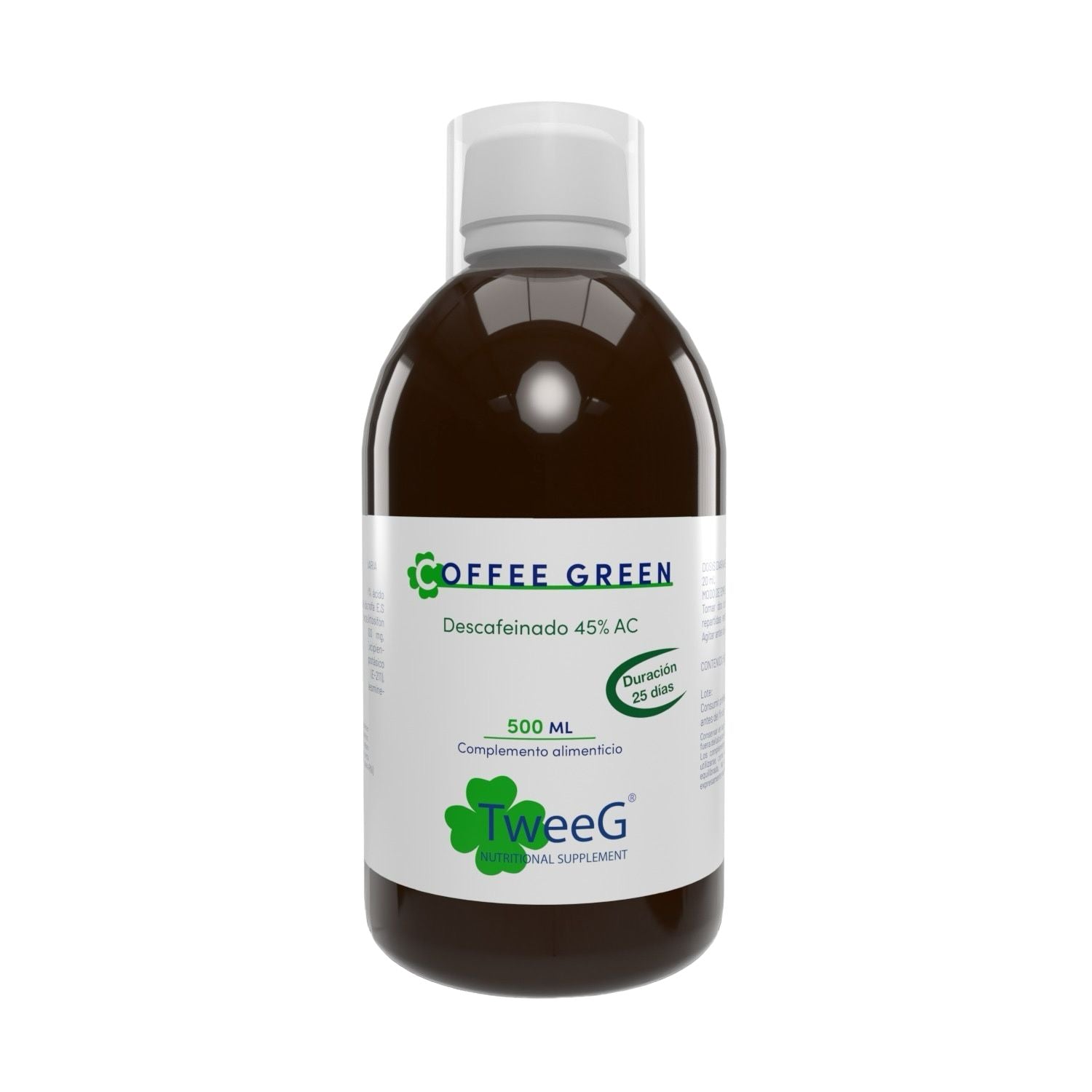 COFFEE GREEN. Jarabe descafeinado 500ml.